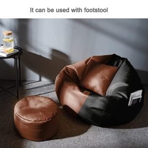 GUNJ 3XL Bean Bag Cover with Footrest & Cushion Without Beans Filling Pack of-3 Pcs(Black & Tan)