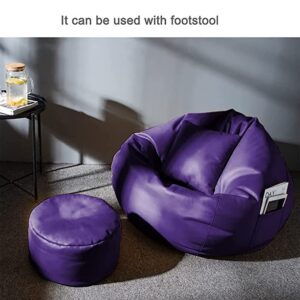 GUNJ 3XL Bean Bag Cover with Footrest & Cushion Without Beans Filling Pack of-3 Pcs(Purple)