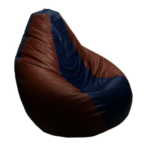 GUNJ XL Tear Drop Bean Bag Cover (Without Beans) (Brown, Navy) - Image 2