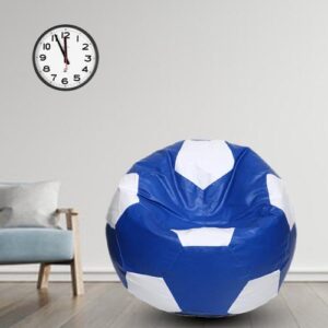 GUNJ 2XL Football Soccerati Bean Bag Cover Only (Body Fitter Bean Bag Cover Without Beans) (Blue ,White)