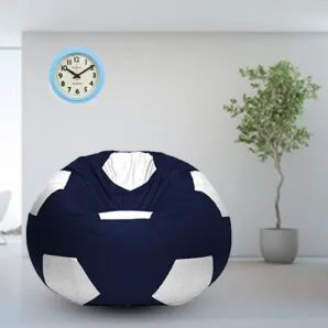 GUNJ 3XL Football Soccerati Bean Bag Cover Only (Body Fitter Bean Bag Cover Without Beans) (Navy ,White)