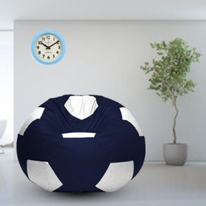 GUNJ 2XL Football Soccerati Bean Bag Cover Only (Body Fitter Bean Bag Cover Without Beans) (Navy ,White)