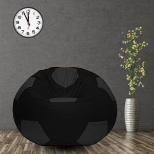 GUNJ 2XL Football Soccerati Bean Bag Cover Only (Body Fitter Bean Bag Cover Without Beans) (Black , Grey)