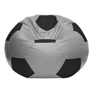 GUNJ 2XL Football Soccerati Bean Bag Cover Only (Body Fitter Bean Bag Cover Without Beans) (Grey ,Black)