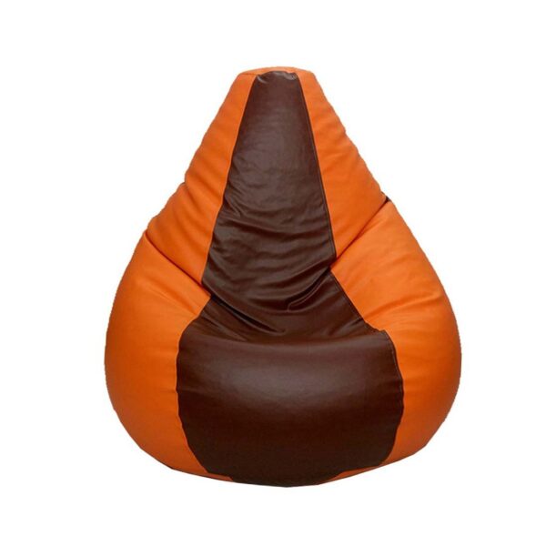 GUNJ 2XL Tear Drop Bean Bag Cover (without Beans) (Orange, Brown) - Image 3