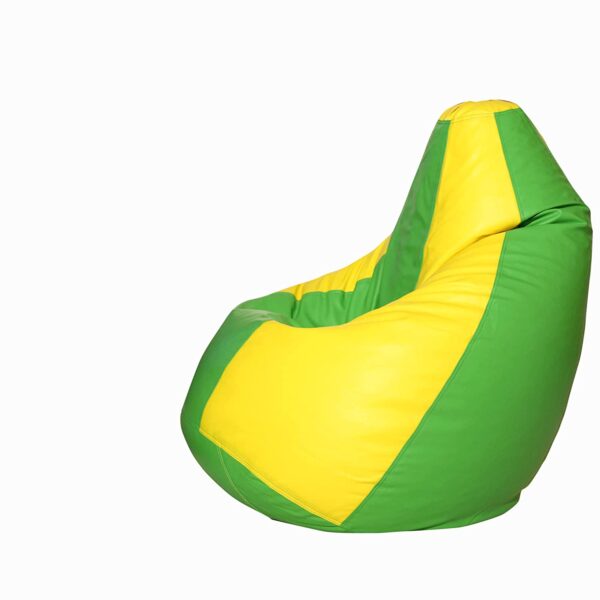 GUNJ XL Tear Drop Bean Bag Cover (Without Beans) (Yellow, Green) - Image 2