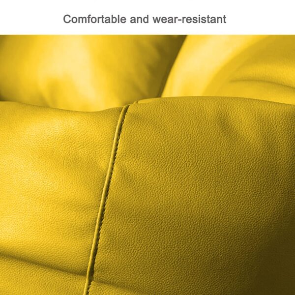 GUNJ 3XL Bean Bag Cover with Footrest & Cushion Without Beans Filling Pack of-3 Pcs(Yellow) - Image 2