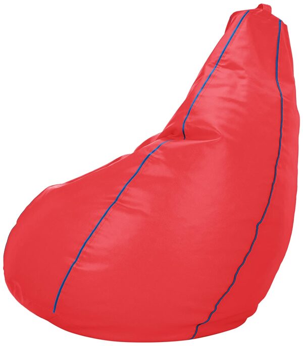GUNJ 2XL Teardrop Red With Blue Piping Bean Bag Cover (Without Beans) - Image 2