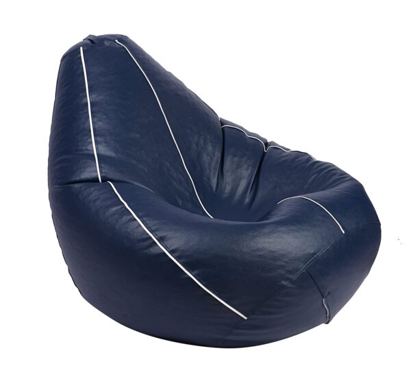 GUNJ 2XL Teardrop Navy With White Piping Bean Bag Cover (Without Beans) - Image 2
