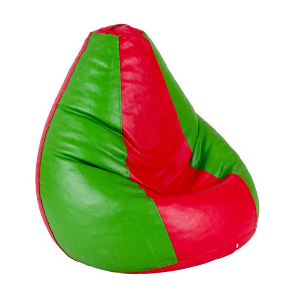 GUNJ 3XL Tear Drop Bean Bag Cover (without Beans) (Pink, Green) - Image 2