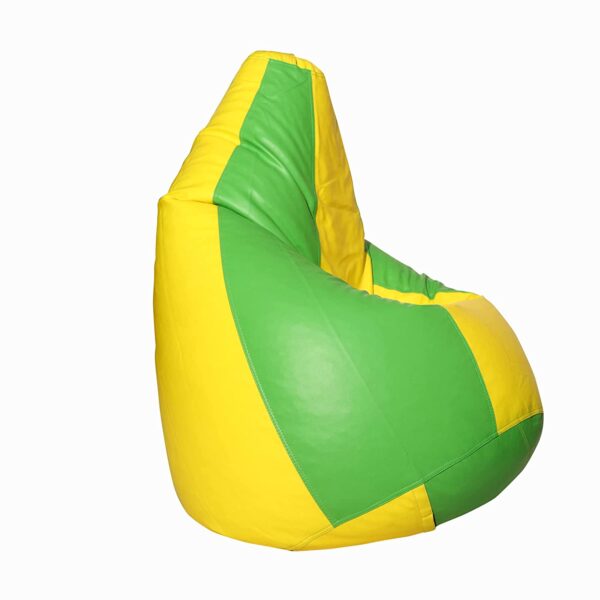 GUNJ XL Tear Drop Bean Bag Cover (Without Beans) (Yellow, Green) - Image 3