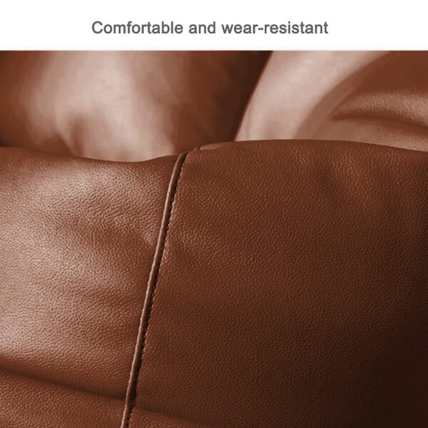 GUNJ 3XL Bean Bag Cover with Footrest & Cushion Without Beans Filling Pack of-3 Pcs(Tan) - Image 3