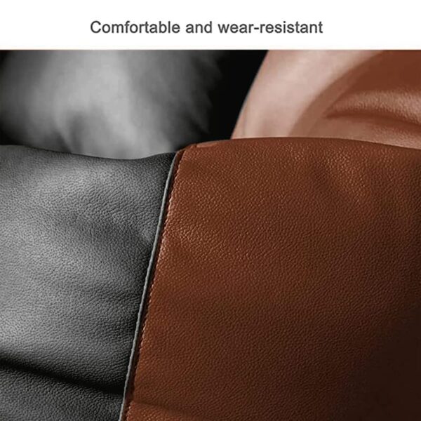 GUNJ 3XL Bean Bag Cover with Footrest & Cushion Without Beans Filling Pack of-3 Pcs(Black & Tan) - Image 3