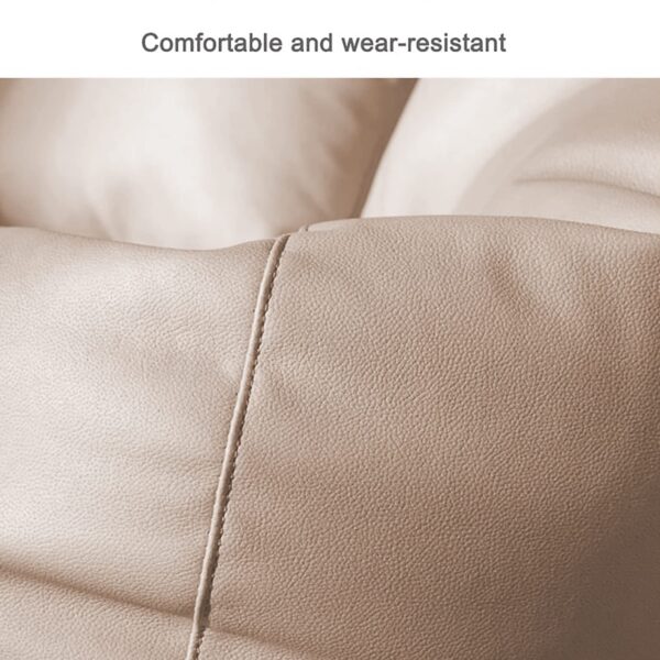 GUNJ 3XL Bean Bag Cover with Footrest & Cushion Without Beans Filling Pack of-3 Pcs(Beige) - Image 3