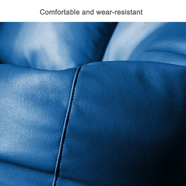 GUNJ 3XL Bean Bag Cover with Footrest & Cushion Without Beans Filling Pack of-3 Pcs(Blue) - Image 4