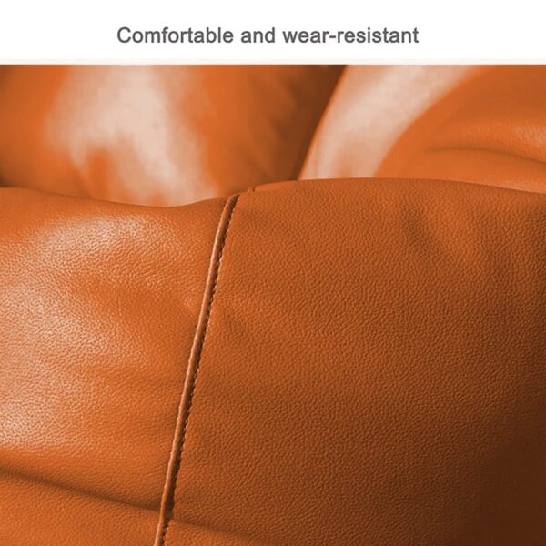 GUNJ 3XL Bean Bag Cover with Footrest & Cushion Without Beans Filling Pack of-3 Pcs(Orange) - Image 3