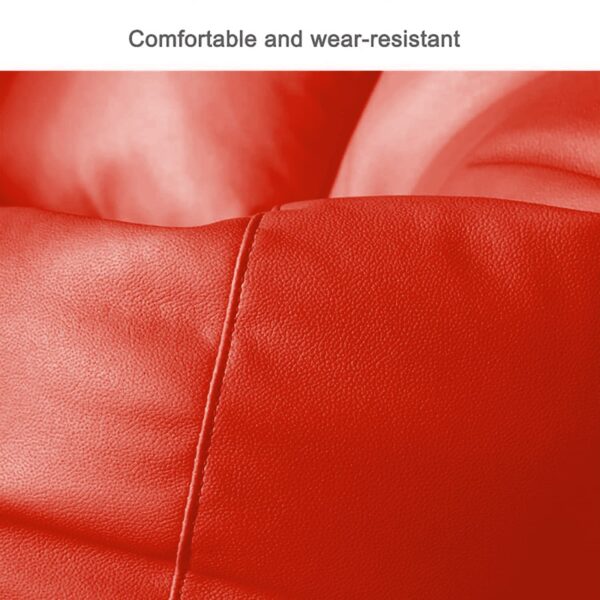 GUNJ 3XL Bean Bag Cover with Footrest & Cushion Without Beans Filling Pack of-3 Pcs(Red) - Image 3