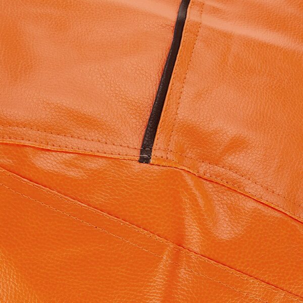 GUNJ 3XL Teardrop Orange With Brown Piping Bean Bag Cover (Without Beans) - Image 3