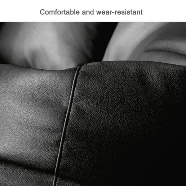 GUNJ 3XL Bean Bag Cover with Footrest & Cushion Without Beans Filling Pack of-3 Pcs(Black) - Image 3