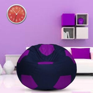 GUNJ 2XL Football Soccerati Bean Bag Cover Only (Body Fitter Bean Bag Cover Without Beans) (Navy , Purple)