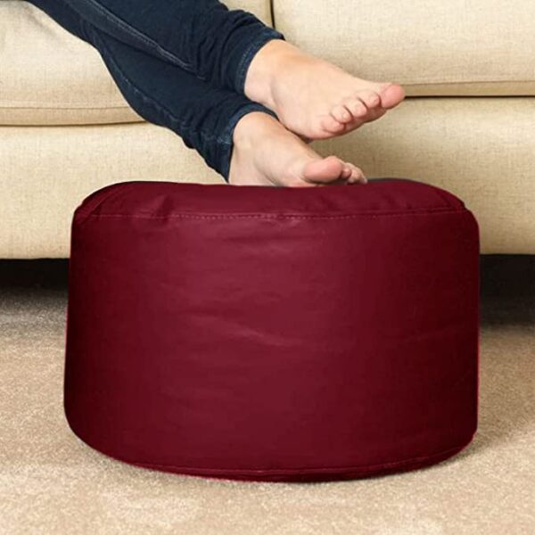 GUNJ 3XL Bean Bag Cover with Footrest & Cushion Without Beans Filling Pack of-3 Pcs(Maroon) - Image 4