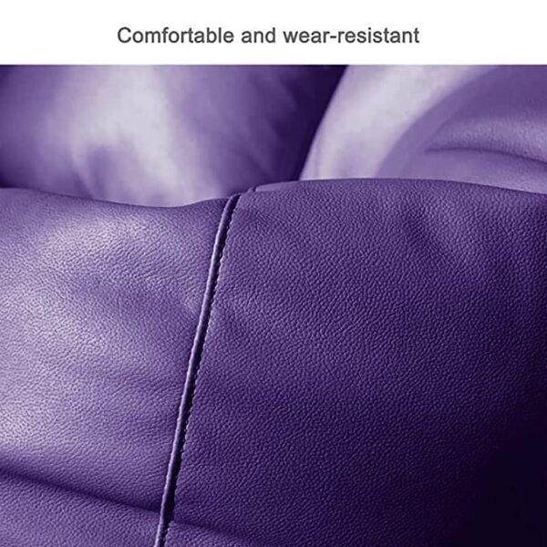 GUNJ 3XL Bean Bag Cover with Footrest & Cushion Without Beans Filling Pack of-3 Pcs(Purple) - Image 4