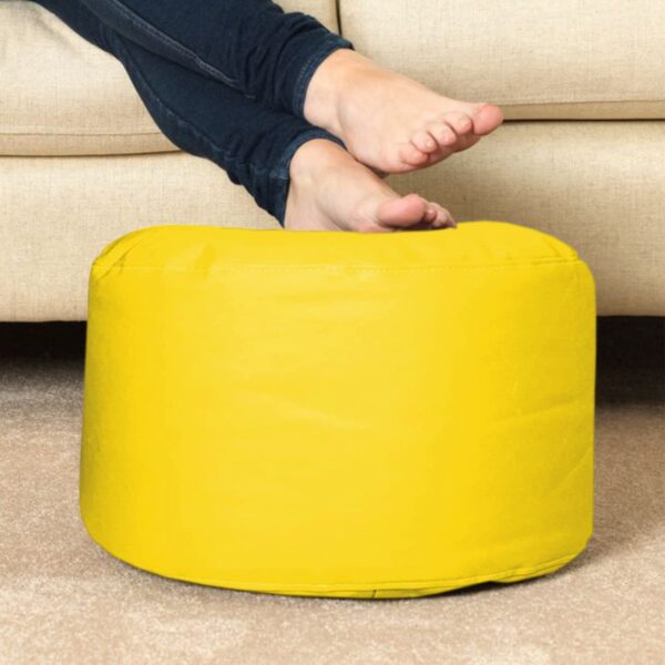 GUNJ 3XL Bean Bag Cover with Footrest & Cushion Without Beans Filling Pack of-3 Pcs(Yellow) - Image 4