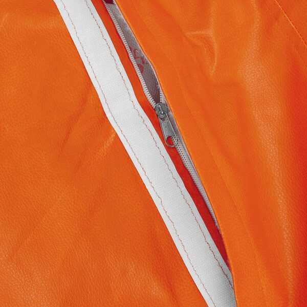 GUNJ 3XL Teardrop Orange With Brown Piping Bean Bag Cover (Without Beans) - Image 4