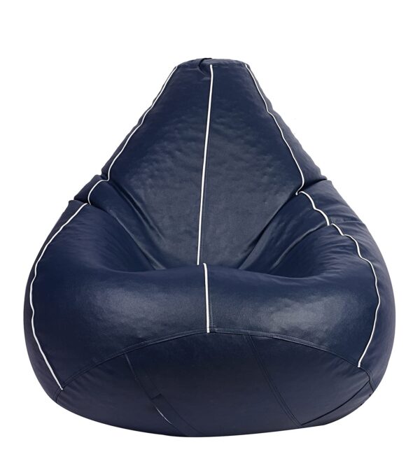GUNJ 2XL Teardrop Navy With White Piping Bean Bag Cover (Without Beans) - Image 4