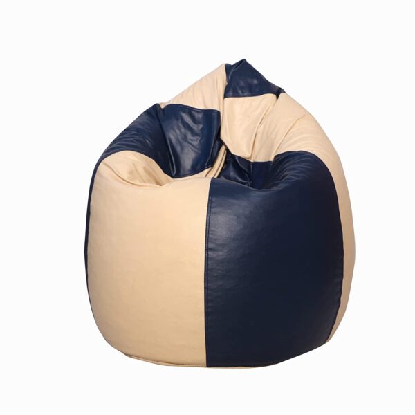 GUNJ 2XL Tear Drop Bean Bag Cover (Without Beans) (Navy, Cream) - Image 4