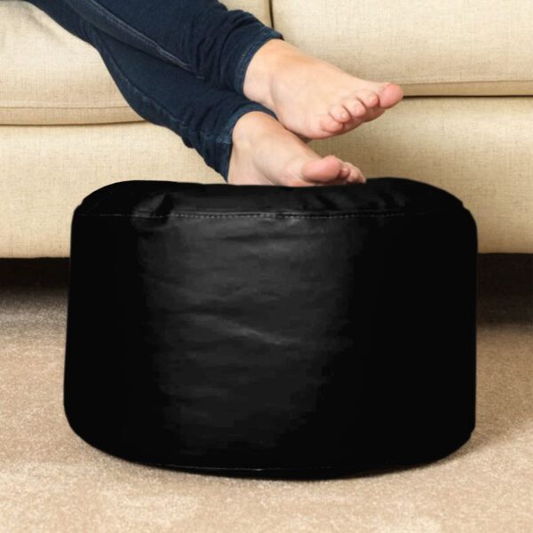 GUNJ 3XL Bean Bag Cover with Footrest & Cushion Without Beans Filling Pack of-3 Pcs(Black) - Image 5