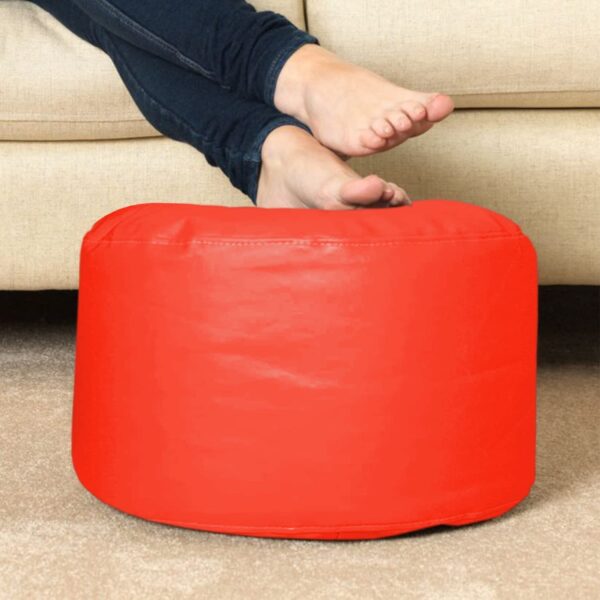 GUNJ 3XL Bean Bag Cover with Footrest & Cushion Without Beans Filling Pack of-3 Pcs(Red) - Image 5
