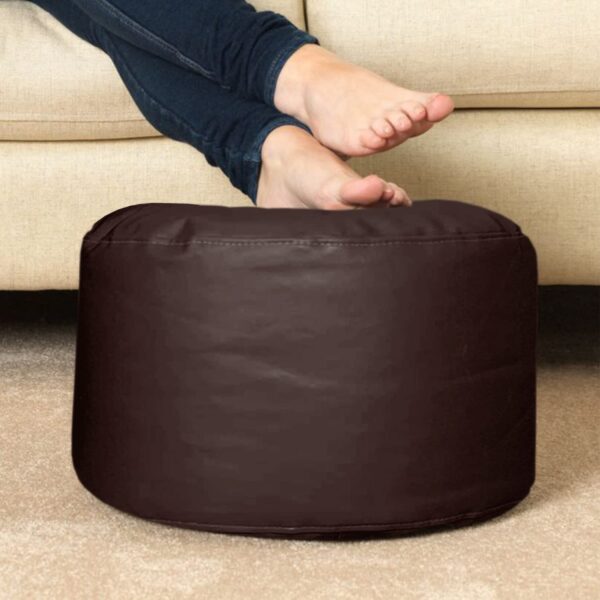 GUNJ 3XL Bean Bag Cover with Footrest & Cushion Without Beans Filling Pack of-3 Pcs(Brown) - Image 5