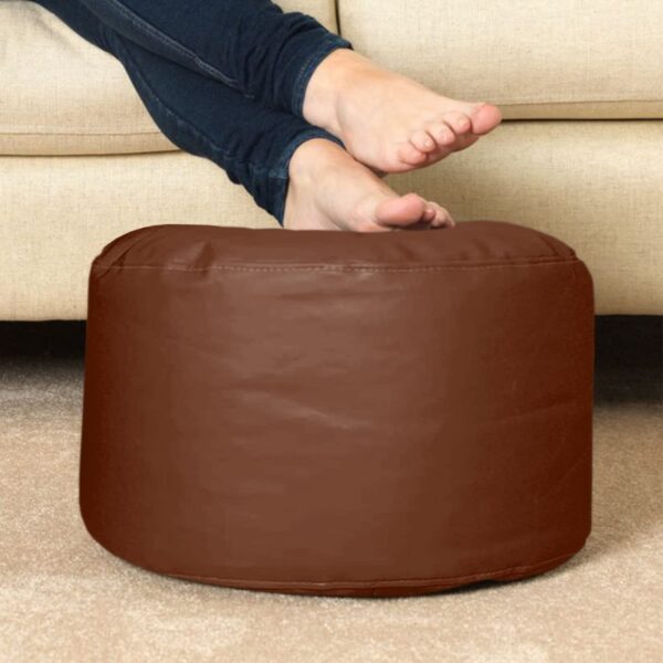 GUNJ 3XL Bean Bag Cover with Footrest & Cushion Without Beans Filling Pack of-3 Pcs(Tan) - Image 5