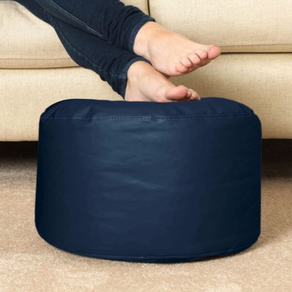 GUNJ 3XL Bean Bag Cover with Footrest & Cushion Without Beans Filling Pack of-3 Pcs(Navy) - Image 5
