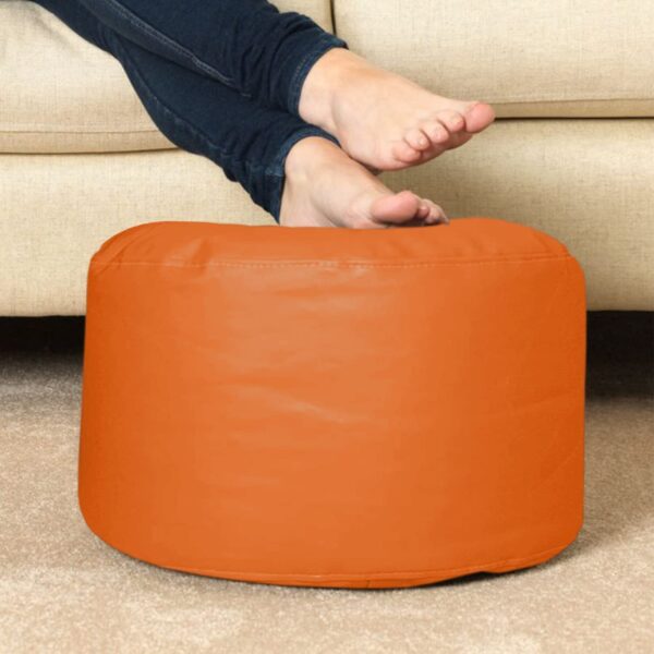 GUNJ 3XL Bean Bag Cover with Footrest & Cushion Without Beans Filling Pack of-3 Pcs(Orange) - Image 5