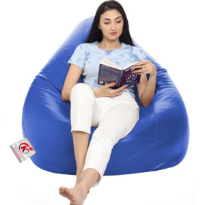 GUNJ 2XL Tear Drop Bean Bag Cover (Without Beans) (Blue)