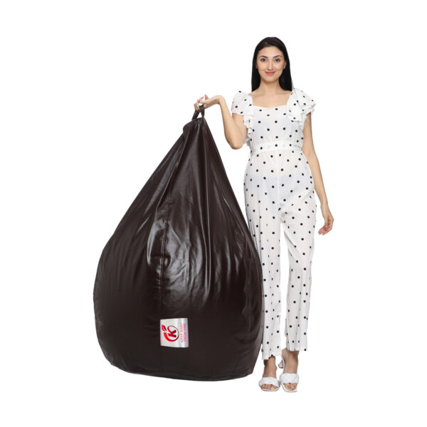 GUNJ XL Tear Drop Bean Bag Cover (Without Beans) (Brown) - Image 4