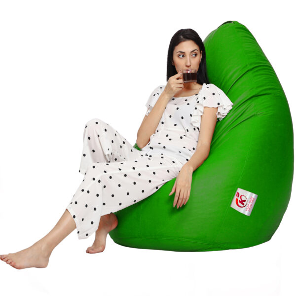 GUNJ 2XL Tear Drop Bean Bag Cover (Without Beans) (Green) - Image 2