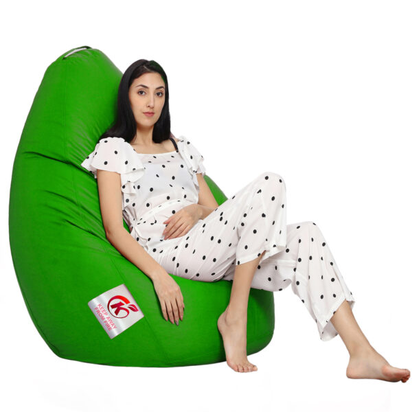 GUNJ 2XL Tear Drop Bean Bag Cover (Without Beans) (Green) - Image 3
