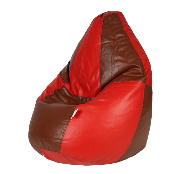 GUNJ XXL Tan & Red Tear Drop Bean Bag Cover (Without Beans) - Image 3