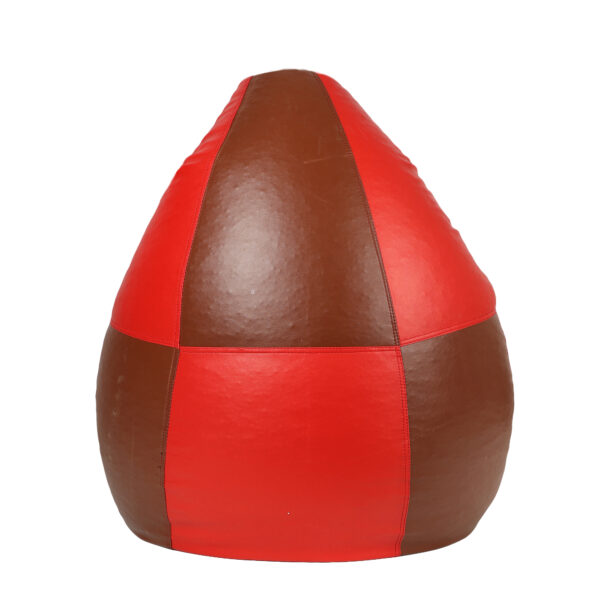 GUNJ XXL Tan & Red Tear Drop Bean Bag Cover (Without Beans) - Image 5