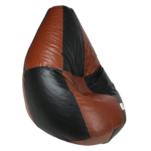 GUNJ XL Black & Tan Tear Drop Bean Bag Cover (Without Beans) - Image 4