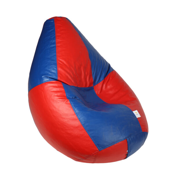 GUNJ XXXL Blue & Red Tear Drop Bean Bag Cover (Without Beans) - Image 4