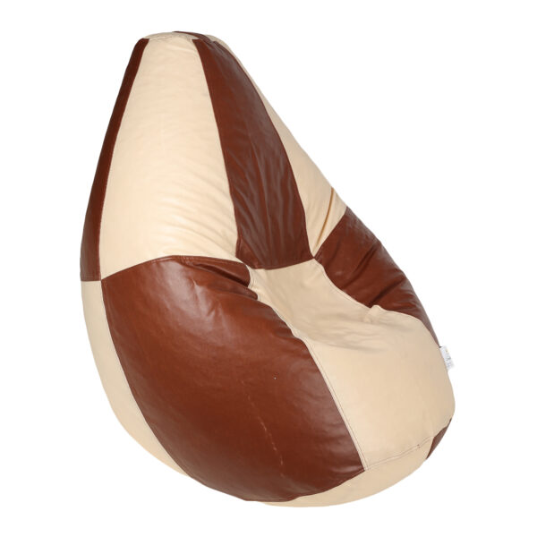 GUNJ XXXL Tan & Cream Tear Drop Bean Bag Cover (Without Beans) - Image 4