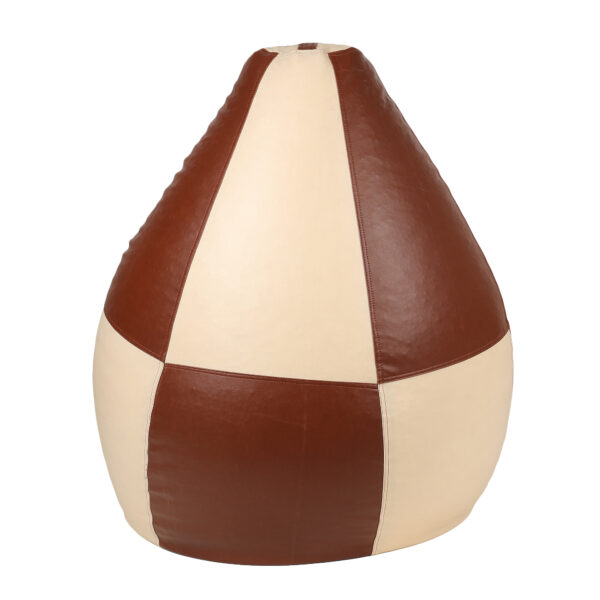 GUNJ XXXL Tan & Cream Tear Drop Bean Bag Cover (Without Beans) - Image 5