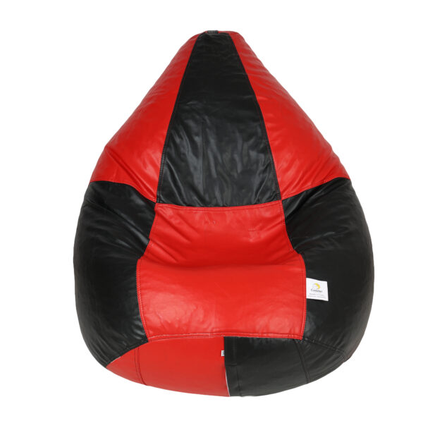 GUNJ XXXL Black & Red Tear Drop Bean Bag Cover (Without Beans) - Image 2