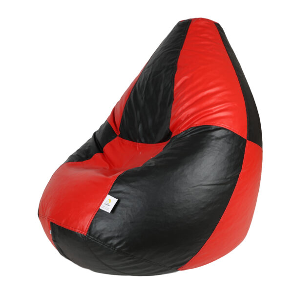 GUNJ XXXL Black & Red Tear Drop Bean Bag Cover (Without Beans) - Image 3