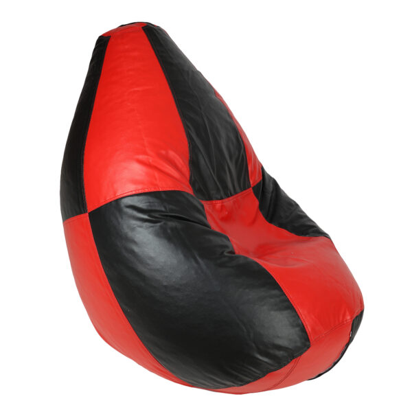 GUNJ XXXL Black & Red Tear Drop Bean Bag Cover (Without Beans) - Image 4