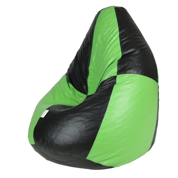 GUNJ XL Black & Green Tear Drop Bean Bag Cover (Without Beans) - Image 3